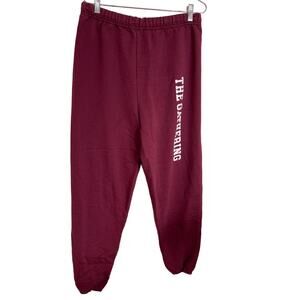 Vtg 1990s JERZEES Magic The Gathering Sweatpants Pants Burgundy Cotton Blend L
